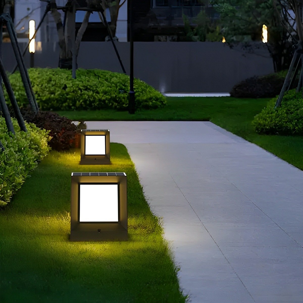 Waterproof Modern Square LED Outdoor Post Lights