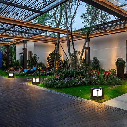 Waterproof Modern Square LED Outdoor Post Lights