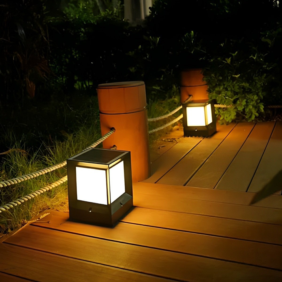 Waterproof Modern Square LED Outdoor Post Lights
