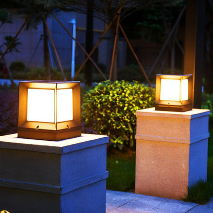 Waterproof Modern Square LED Outdoor Post Lights
