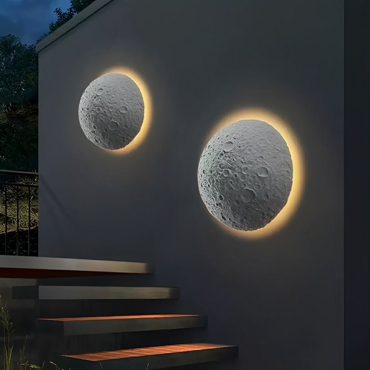 Waterproof Moon Outdoor LED Porch Exterior Wall Lights