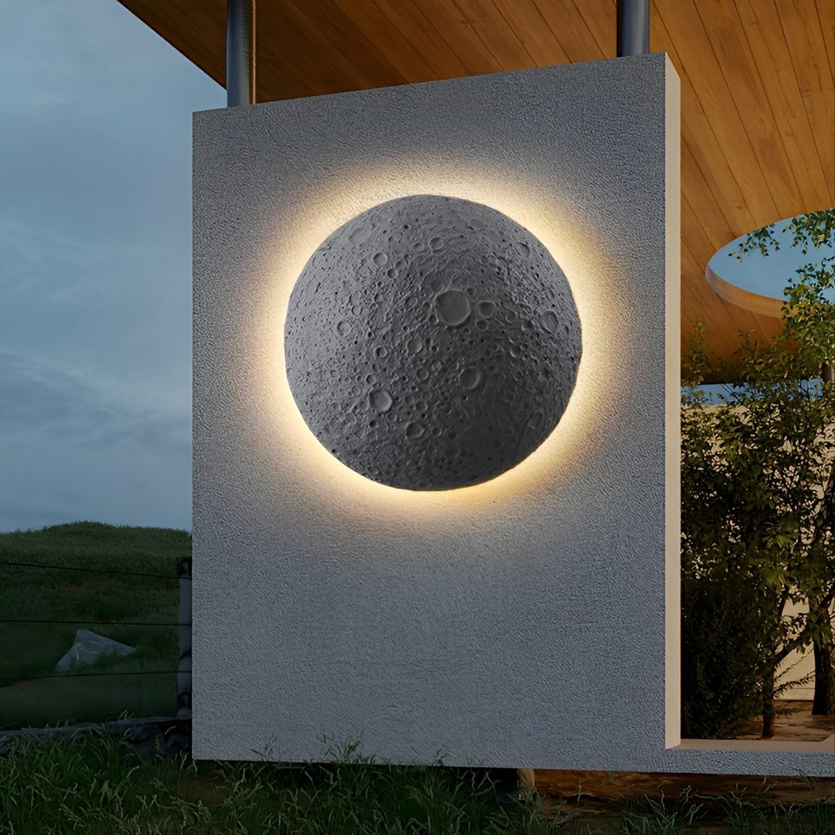 Waterproof Moon Outdoor LED Porch Exterior Wall Lights