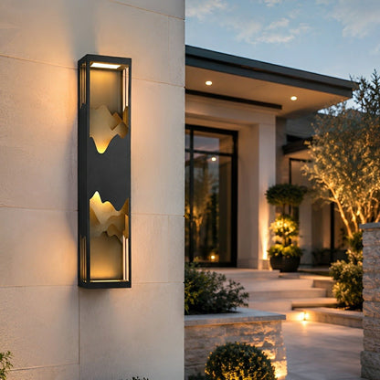 Waterproof Mountain Scenery Led Wall Sconce Garden Wall Light