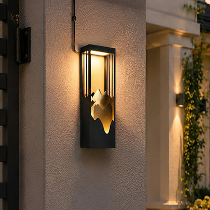 Waterproof Mountain Scenery Led Wall Sconce Garden Wall Light