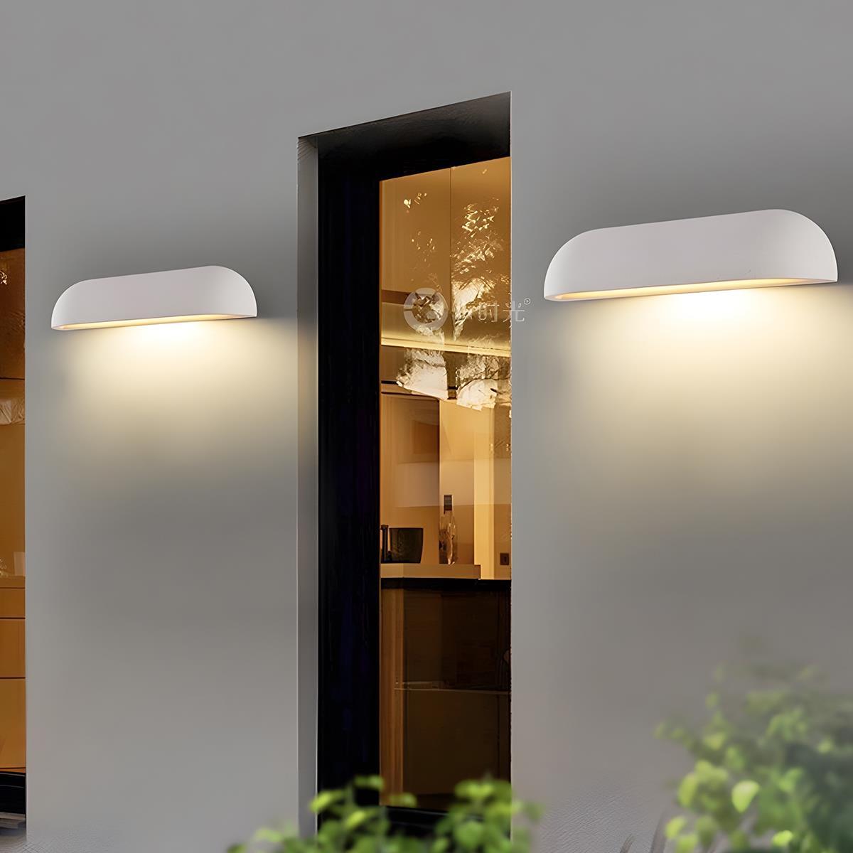 Waterproof Outdoor Concrete Curved Dom LED Porch Light Exterior Wall Lights