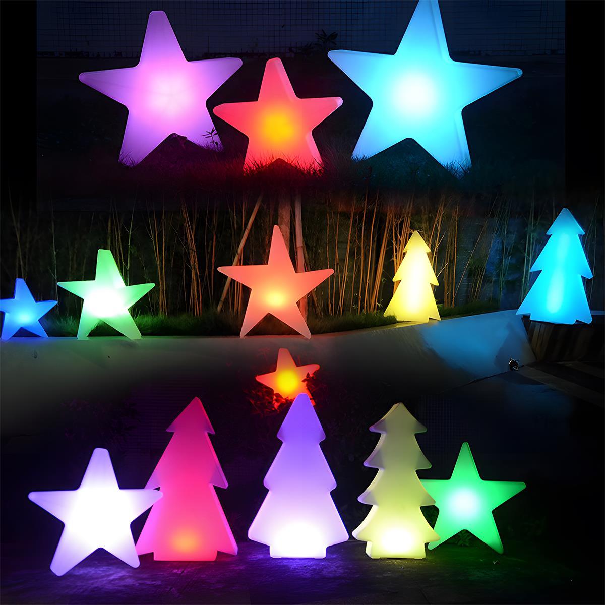 Waterproof Outdoor Christmas Star 16 Color RGB Dimmable LED Pendant Lights