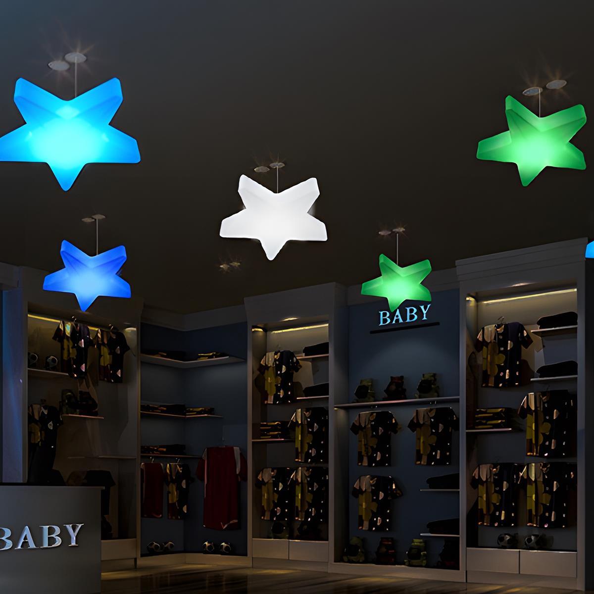 Waterproof Outdoor Christmas Star 16 Color RGB Dimmable LED Pendant Lights