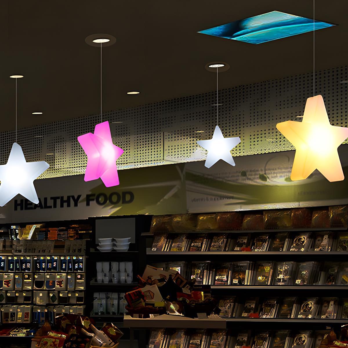 Waterproof Outdoor Christmas Star 16 Color RGB Dimmable LED Pendant Lights