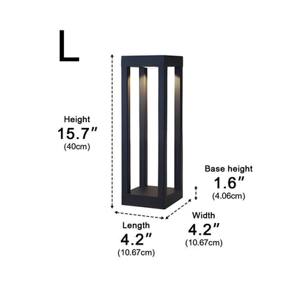Modern Waterproof Square Column Outdoor LED Bollard Pathway Lights