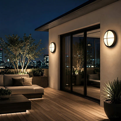 Waterproof Outdoor LED Round Porch Light Exterior Wall Lights