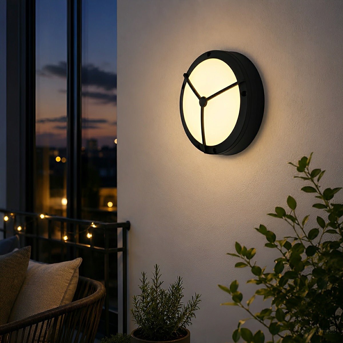 Waterproof Outdoor LED Round Porch Light Exterior Wall Lights