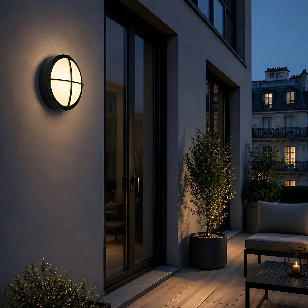 Waterproof Outdoor LED Round Porch Light Exterior Wall Lights