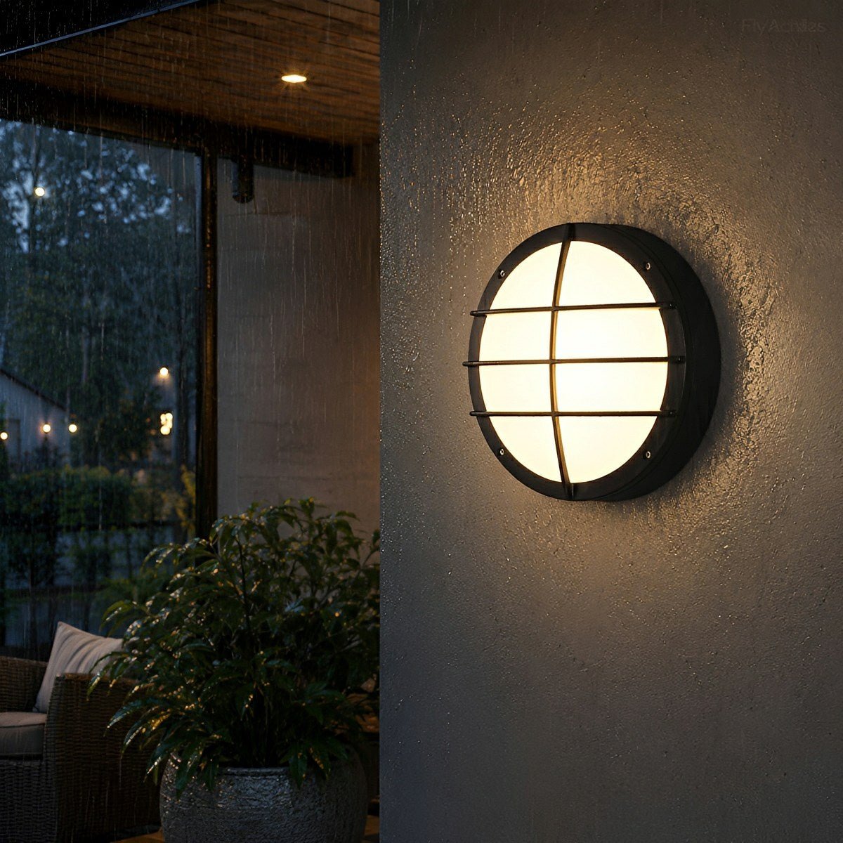 Waterproof Outdoor LED Round Porch Light Exterior Wall Lights