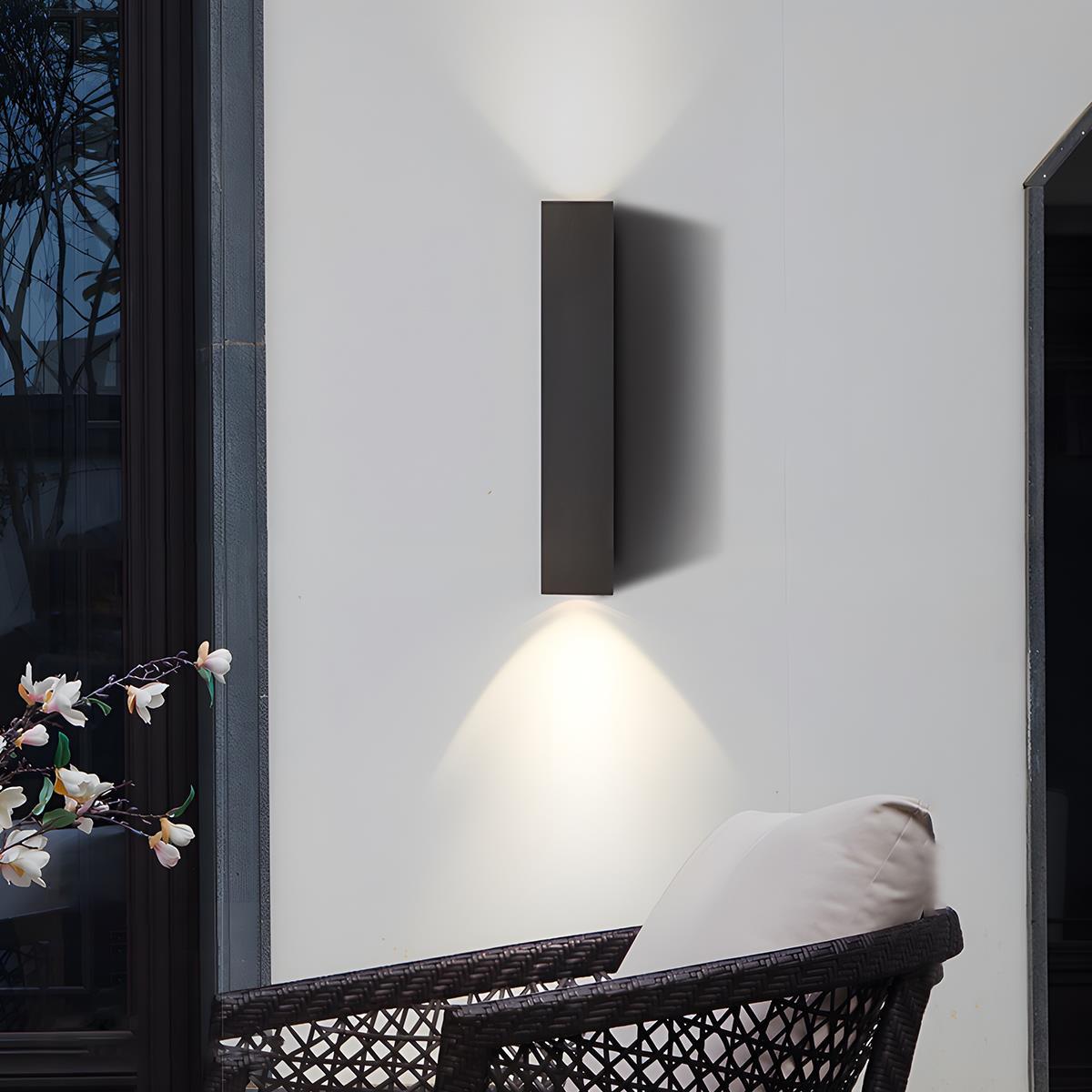 Waterproof Outdoor Rectangular Up and Down Exterior Wall Lights