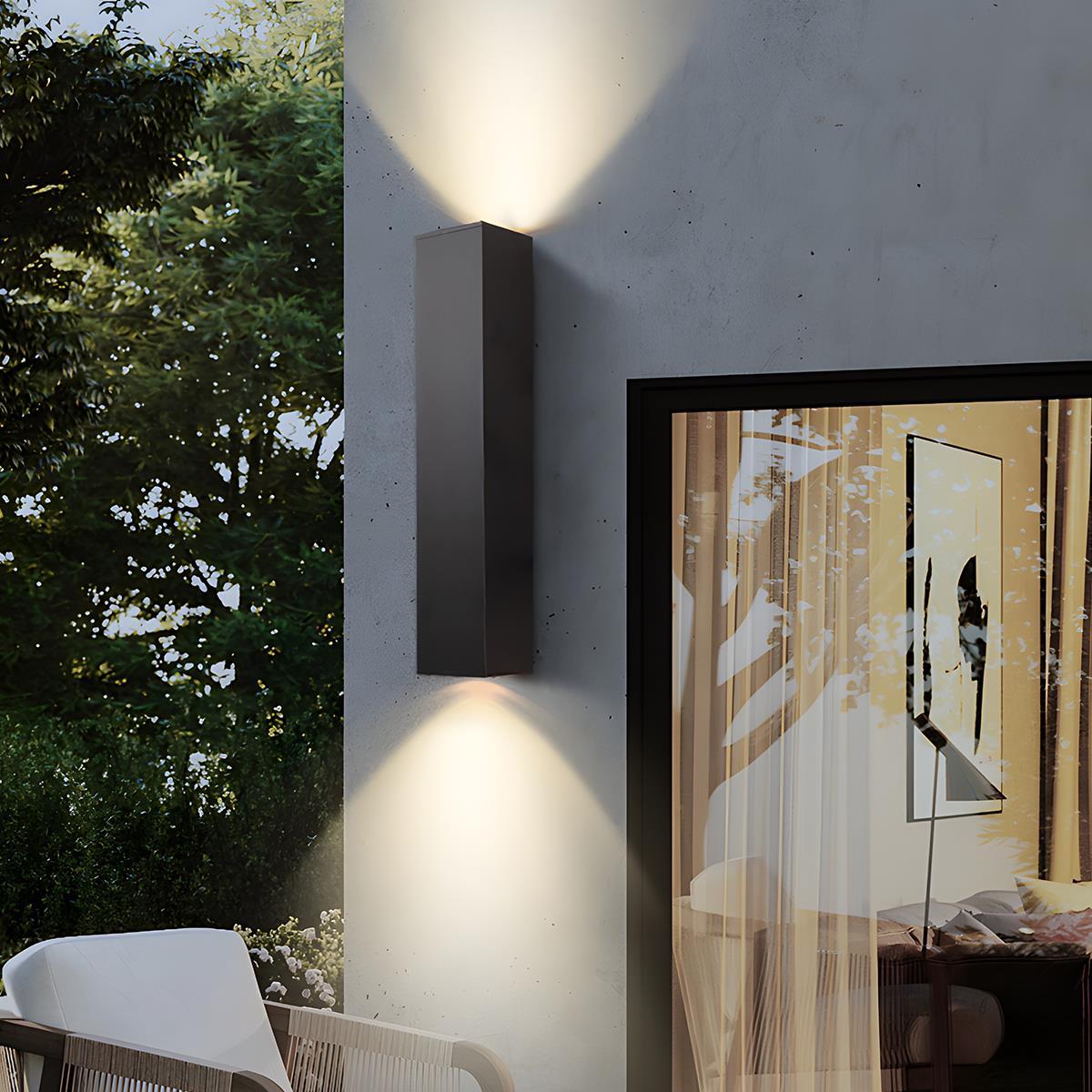 Waterproof Outdoor Rectangular Up and Down Exterior Wall Lights