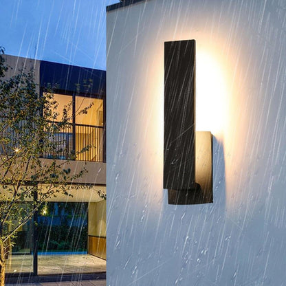 Waterproof Rectangle Black LED Outdoor Wall Sconces