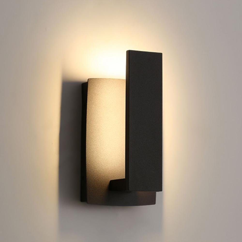 Waterproof Rectangle Black LED Outdoor Wall Sconces