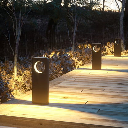 Waterproof Rectangular Ring Hollow Outdoor LED Landscape Lawn Lights