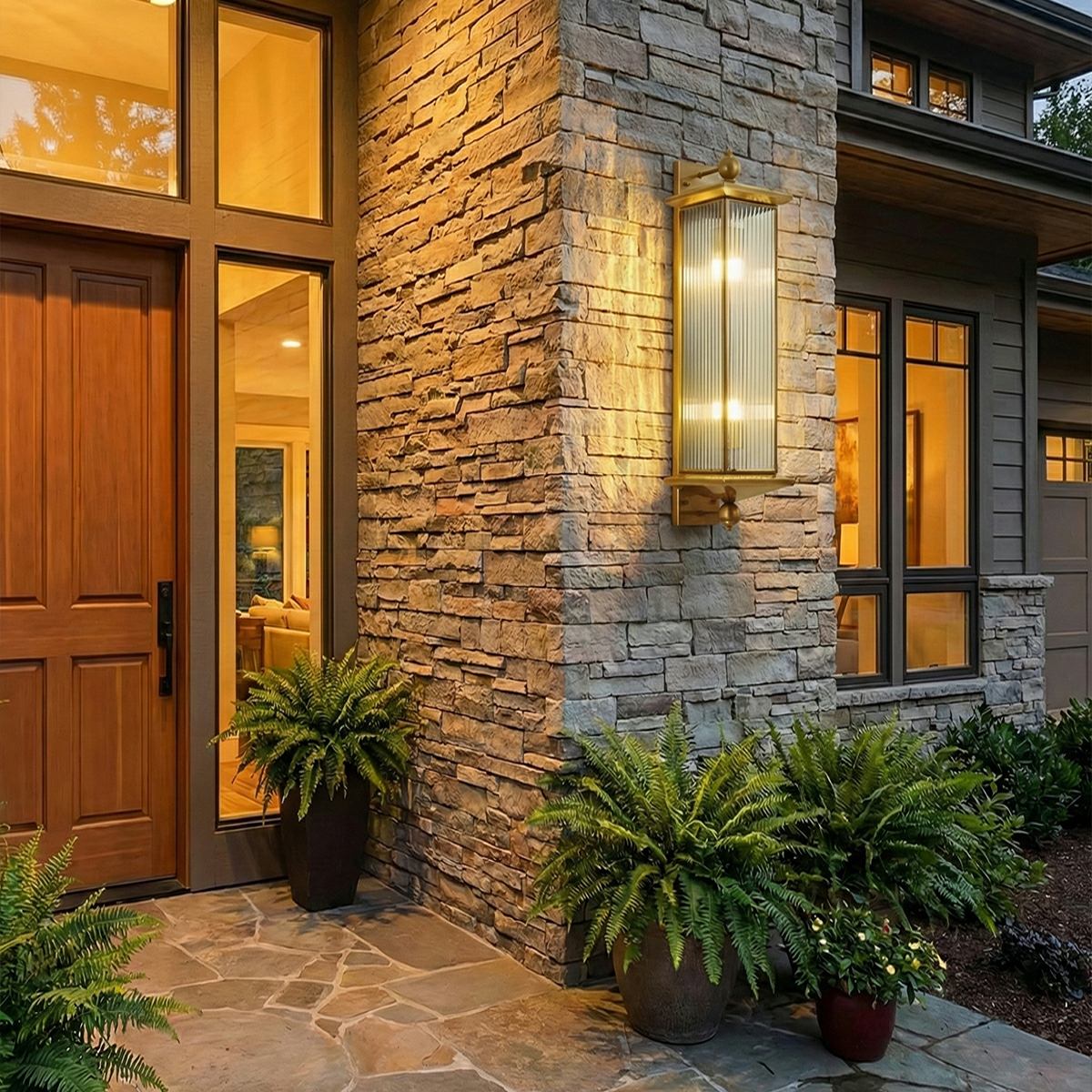 Waterproof Rustic Copper Outdoor LED Porch Wall Lights