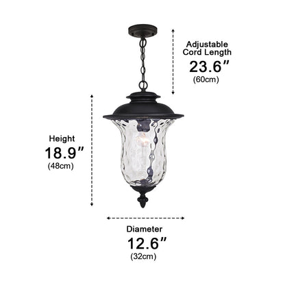 Waterproof Rustic Outdoor Hanging Lantern Pendant Lights