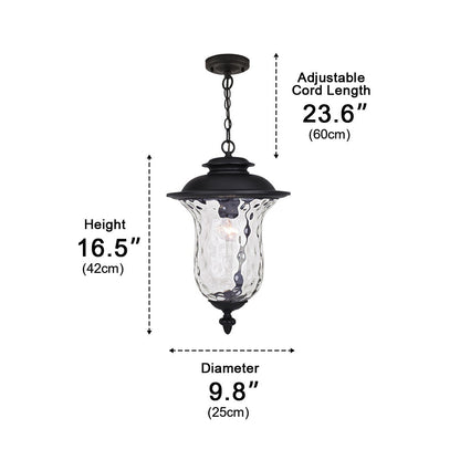 Waterproof Rustic Outdoor Hanging Lantern Pendant Lights