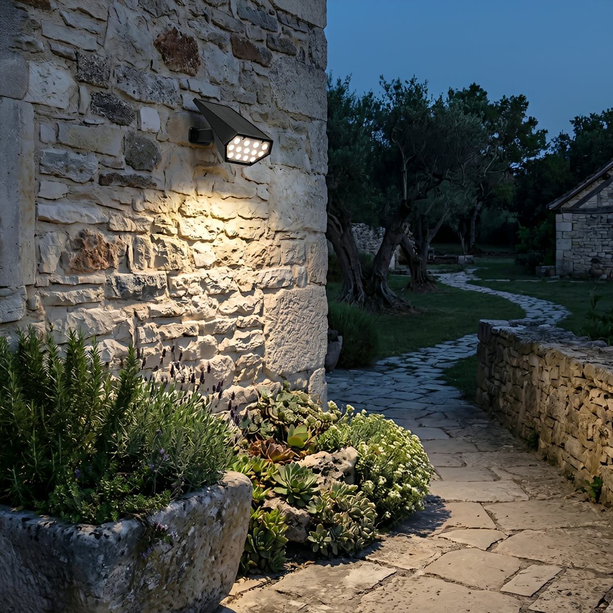 Waterproof Solar LED Adjustable Modern Outdoor Landscape Tree Spotlight