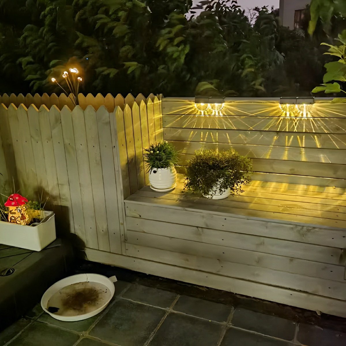 Waterproof Solar Modern Outdoor Fence Wall Lights