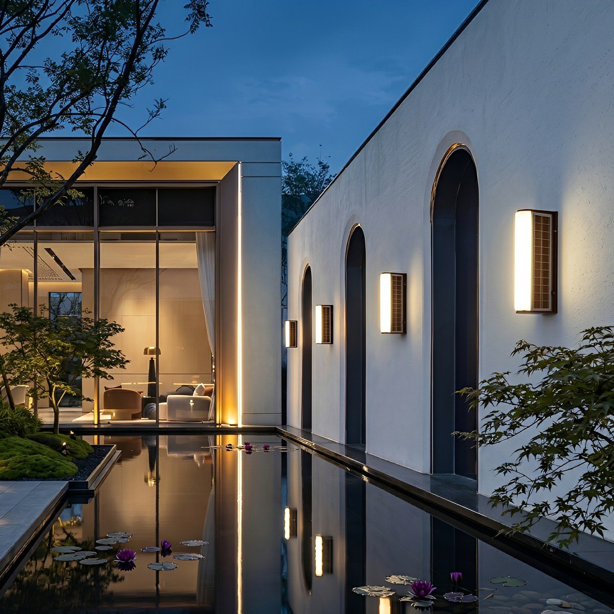 Waterproof  Solar Modern Rectangular Minimalist LED Strip Light