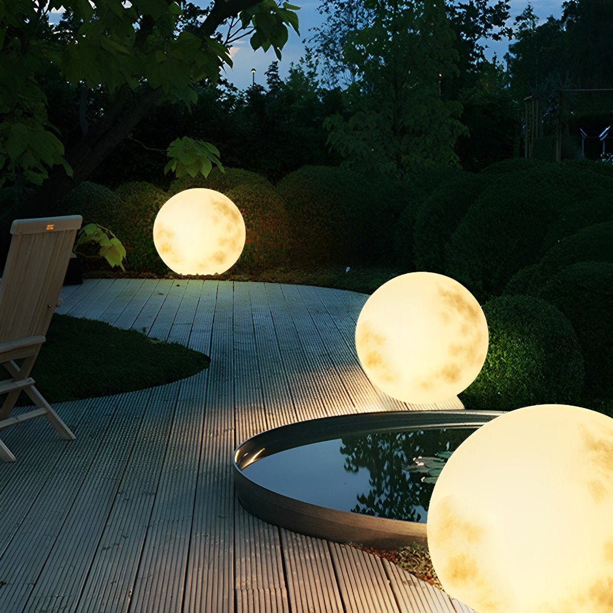 Waterproof Moon Ball Lights Garden Landscape Lawn Lights