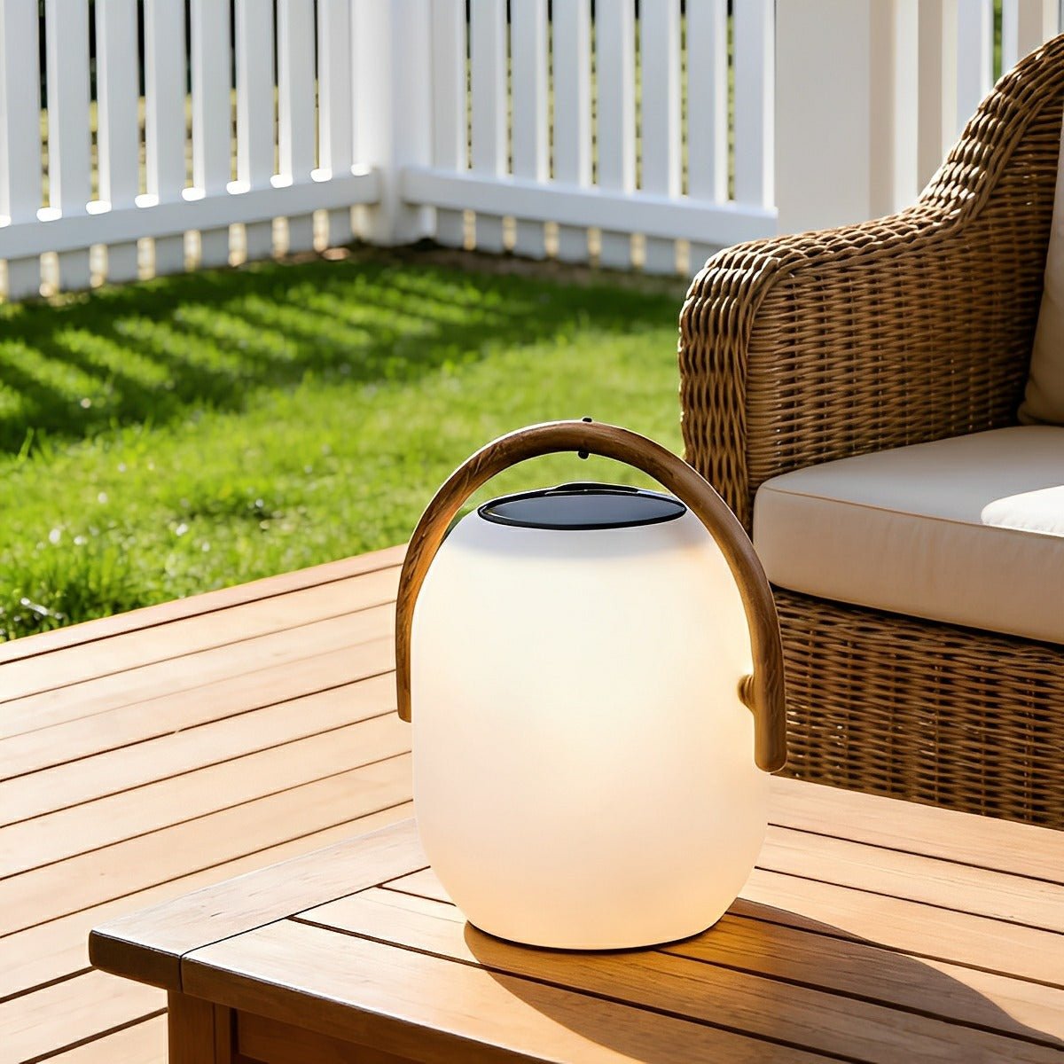 Waterproof Solar Oval Outdoor Tabletop Lamp Lanterns