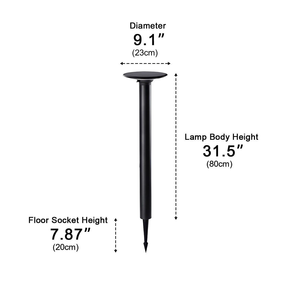 Waterproof Solar Round UFO Shaped LED Path Lights Outdoor Lawn Lights