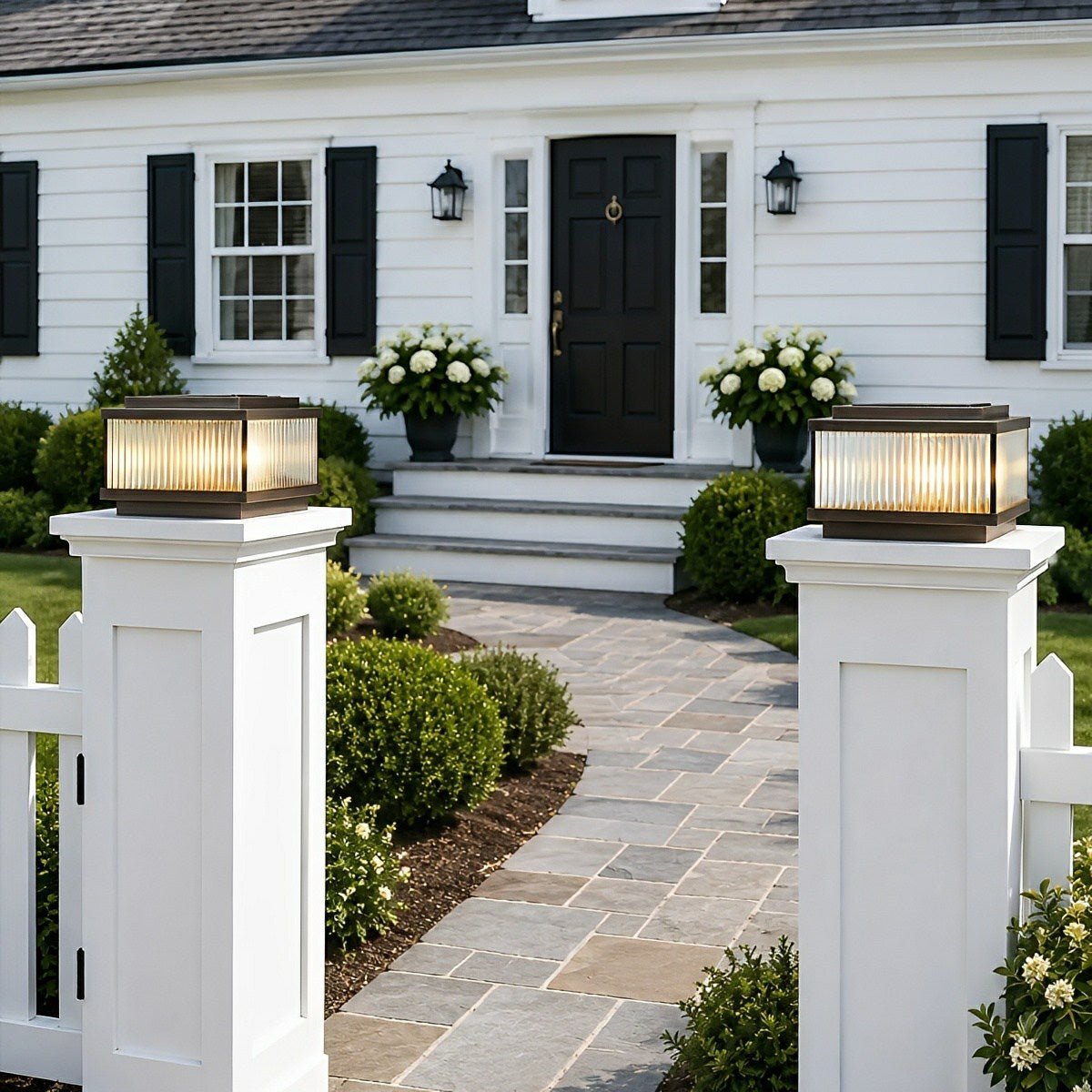 Waterproof Vintage Copper Square LED Outdoor Post Lights