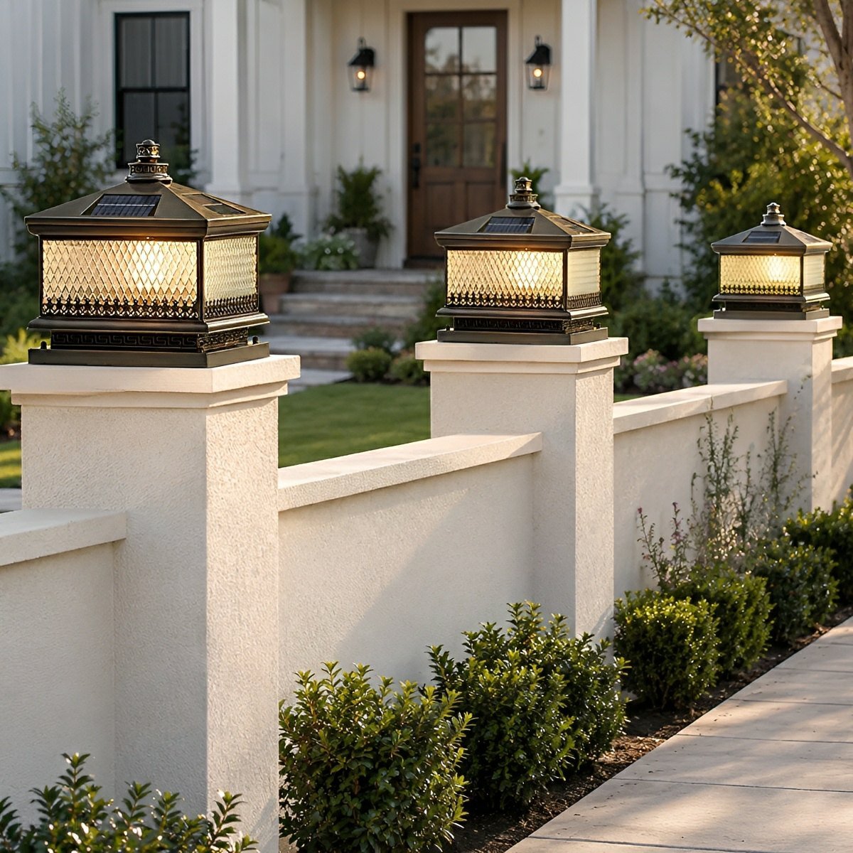 Waterproof Vintage Copper Tower LED Outdoor Post Lights