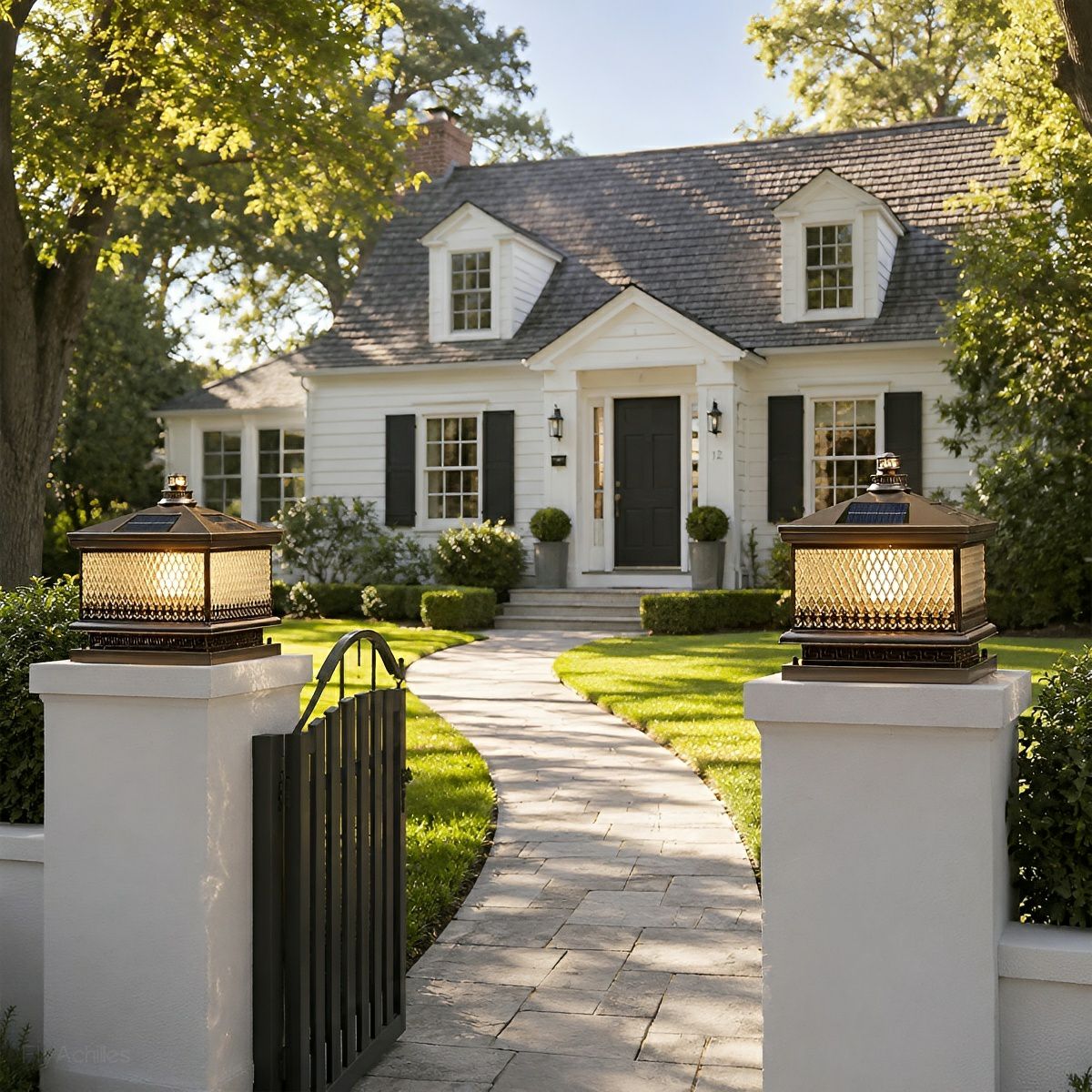 Waterproof Vintage Copper Tower LED Outdoor Post Lights