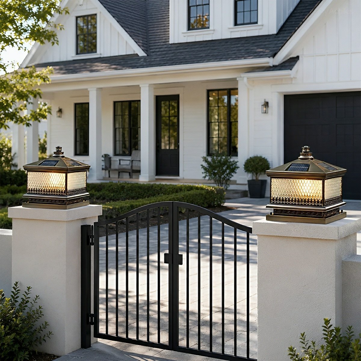 Waterproof Vintage Copper Tower LED Outdoor Post Lights