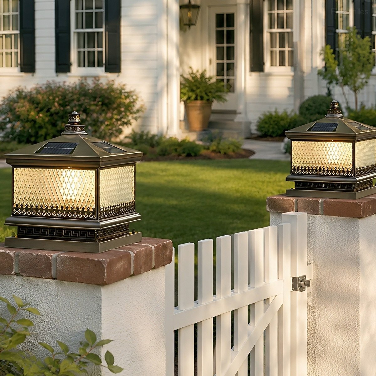 Waterproof Vintage Copper Tower LED Outdoor Post Lights