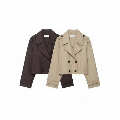 Women's Cropped Trench Coat