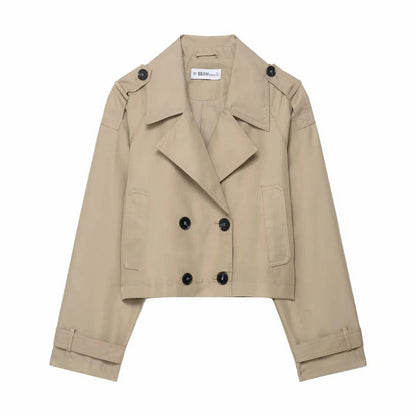 Women's Cropped Trench Coat