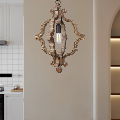 Wood Vintage Rustic Industrial Pendant Light