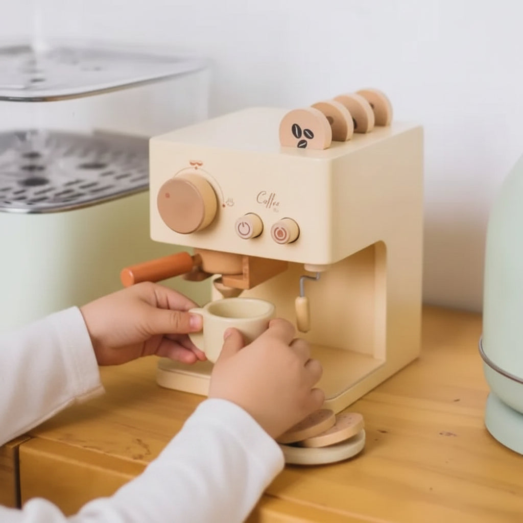 Wooden Pretend Coffee Machine Toy